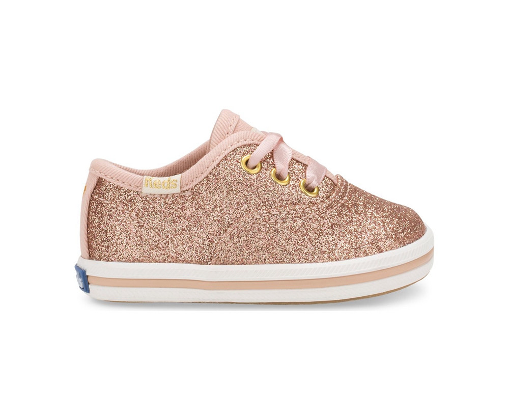 Tenis Keds Niña Rosas Dorados - Kate Spade New York Champion Glitter Crib - 1286-SYUGQ